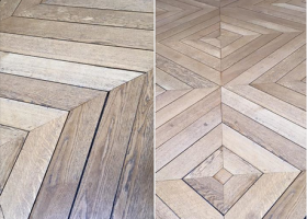 Parquet en point de Hongrie , motif de pose de parquet